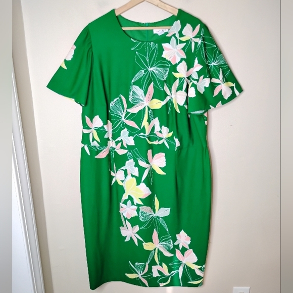 Liz Claiborne Women's Floral Dress Size 24W Knee Length Feminine - Picture 3 of 8